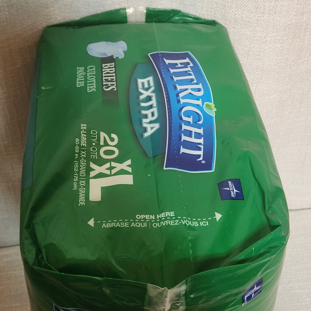 FitRight Extra Adult Diapers. SEALED PKG of 20. XXL Unisex Briefs Odor … - Picture 3 of 6